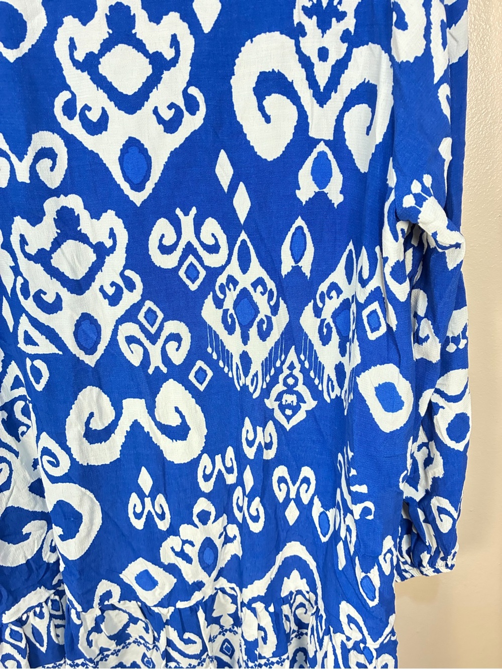 Zara Button Front Tiered Printed Tunic Dress - Picture 9 of 10